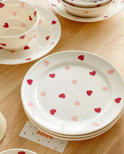 Romantic Heart-Shaped Ceramic Dinnerware for Memorable Dining Moments