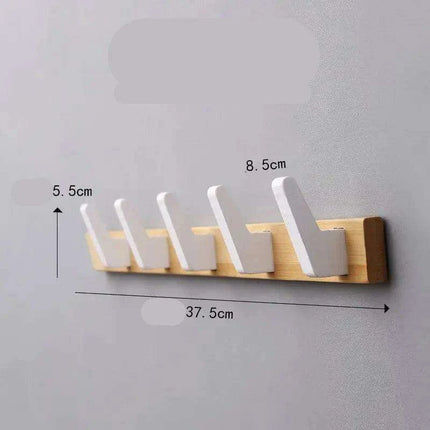 Stylish Solid Wood Wall-Mounted Coat Rack for Chic Home Organization