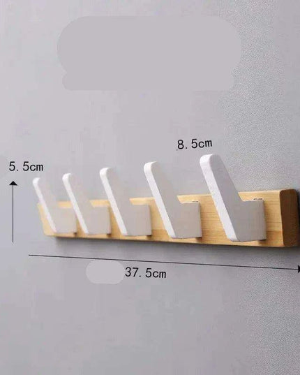 Stylish Solid Wood Wall-Mounted Coat Rack for Chic Home Organization