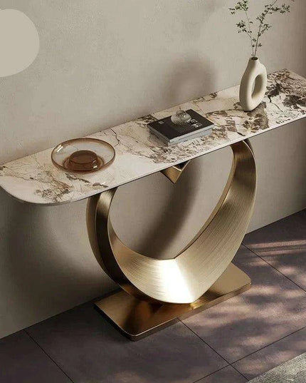 Elegant Italian Minimalist Slate Console Table - A Touch of Modern Luxury for Your Home