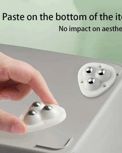 4-Pack Premium Heavy Duty Stainless Steel Furniture Casters with 360° Mobility and Easy Peel-and-Stick Installation (Load Capacity: 20/200Kg)