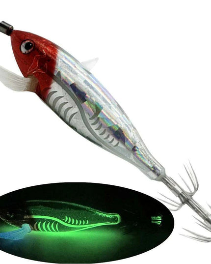 Nighttime Glow Egi Squid Jigging Lure: 5.5g Luminescent Shrimp Bait for Night Fishing Excellence