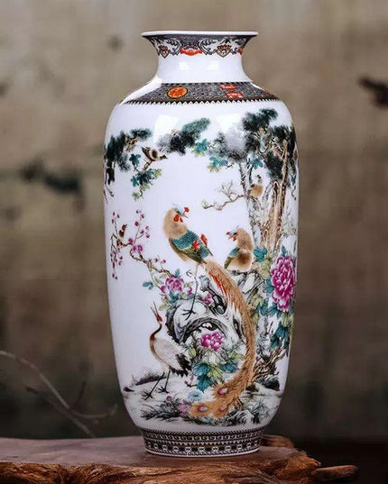 Antique Chinese Ceramic Vase with Intricate Animal Motif - Timeless Charm