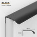 Sleek Black and Gold Hidden Kitchen Cabinet Handles Set