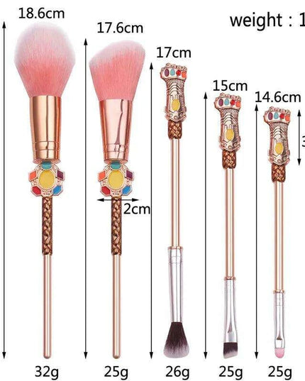 Infinity Gauntlet Beauty Brush Set - Marvel-Inspired Makeup Tools for Superhero Fans