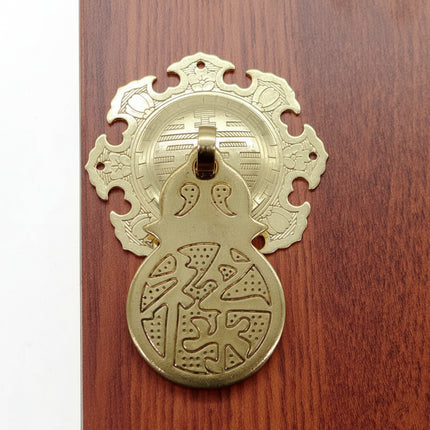 Brass No-Drill Drawer Pull Small Vintage Circle Ring Handle for Furnit