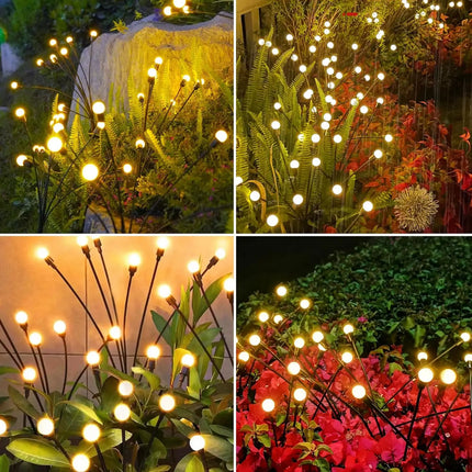 Solar Powered Firefly Garden Lights – Waterproof LED Outdoor Decoration