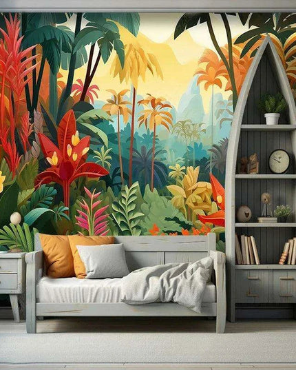 Enchanting 3D Cartoon Forest Wallpaper - Transform Your Space into a Fantasy Wonderland