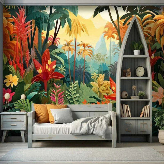Enchanting 3D Cartoon Forest Wallpaper - Transform Your Space into a Fantasy Wonderland