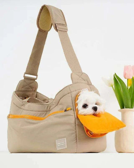 Stylish Crossbody Pet Carrier Bag for Small to Medium Dogs - Your Perfect Travel Buddy with Versatile Carrying Options
