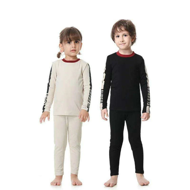 Chic Black and Beige Striped Family Matching Modal Outfit Set for All Ages