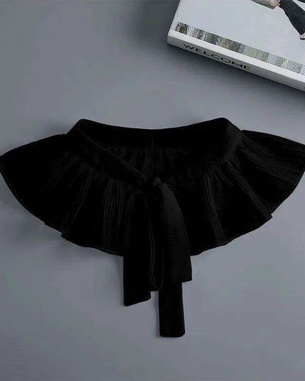 Embroidered Lace Detachable Collar for Women - Elegant White Shawl Accessory