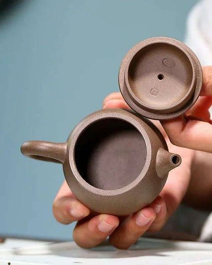 Custom Handmade 100ml Yixing Purple Clay Teapot by Artisan Pan Ruiling - Elegant Zisha Tea Infuser Set