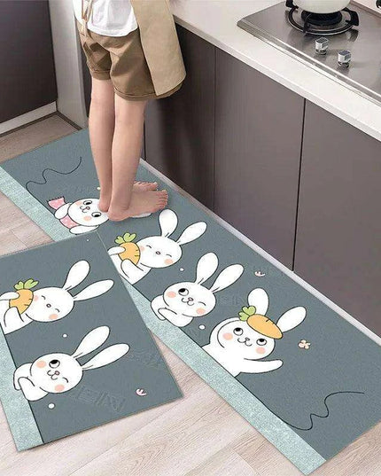Charming Absorbent Kitchen Rug - Stylish Non-Slip Mat for Safe Living Spaces