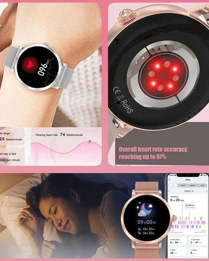 Chic Smart NFC Watch for Women with Bluetooth Calling, GPS, and Health Monitoring