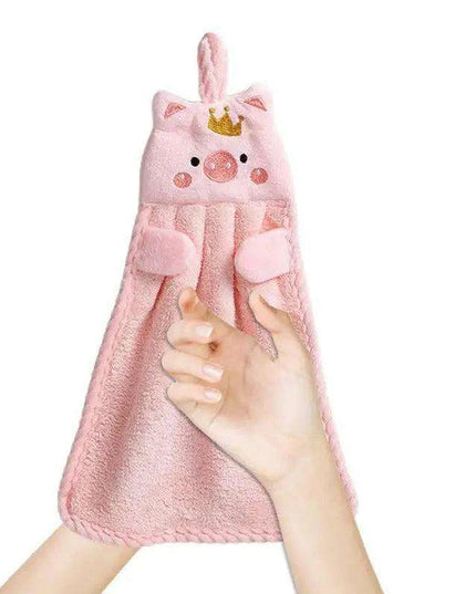 Charming Piglet Plush Microfiber Towels - Luxurious Kitchen & Bathroom Collection