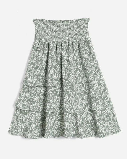 Chic Summer Smocking Skirt Sets in High-Elastic Chiffon Fabric