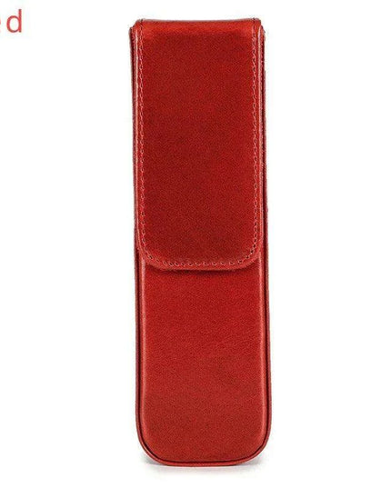 Elegant Genuine Leather Pen Organizer - Stylish Storage for Office and Travel