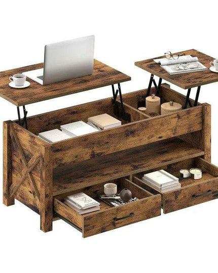 Versatile Lift-Top Coffee Table with Hidden Storage and Height Adjustment