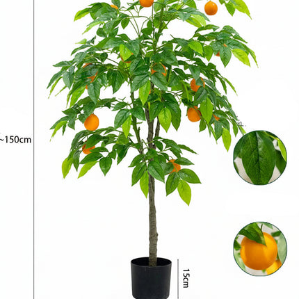 for Home Office Decoration Indoor Outdoor Plants simulation-lemon-tree-green-plant-pot-plant-decoration-bionic-fake-green-orange-tree-shooting-props-fake-plants-bonsai-2