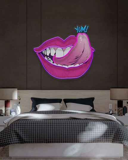 Customizable LED Neon Lips Light - Eye-Catching Decor for Every Space