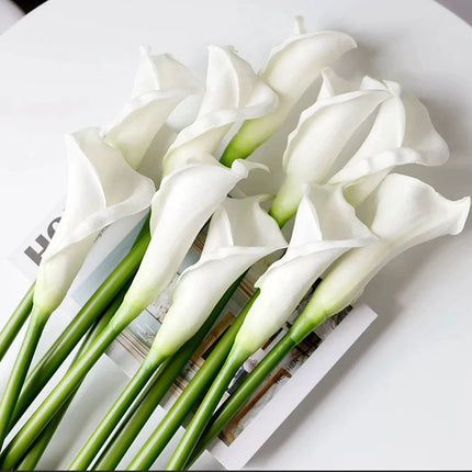 Life-like Calla Lily Artificial Flower Bouquet — Set of 10