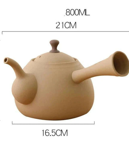 Artisan Clay Tea Set with Classic Kettle and Kung Fu Teapot for Elegant Brewing