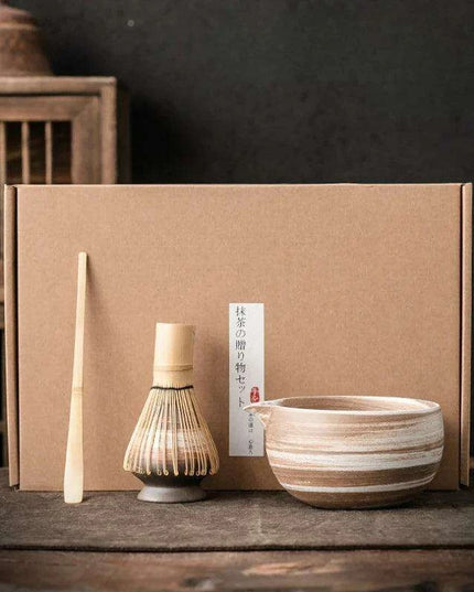 Zen Matcha Tea Set with Bamboo Whisk and Spoon