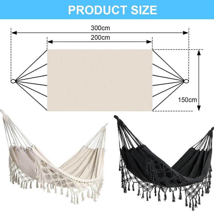Chic Bohemian Macrame Hammock with Handcrafted Tassels