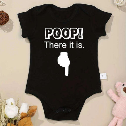 "Poop There It Is!" Funny Cotton Infant Romper - Unisex Baby Onesie