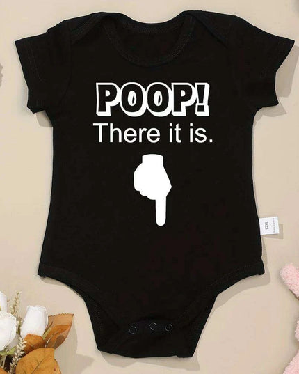 "Poop There It Is!" Funny Cotton Infant Romper - Unisex Baby Onesie