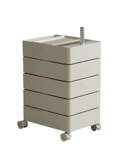 360-Degree Rotating Multi-Layer Storage Organizer - Stylish Movable Cabinet for Magazines and Cosmetics