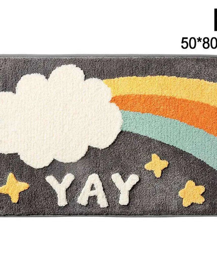 Colorful Comfort Plush Bath Mat - Soft Absorbent Rug