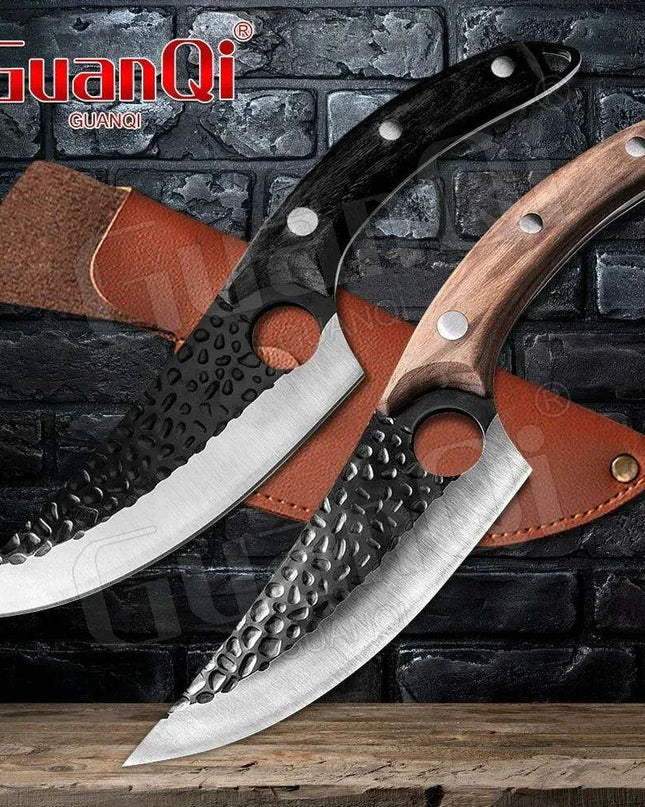 Serbian Artisan Steel Chef Knife Set with Comfortable Wooden Handles - Unmatched Quality Blades