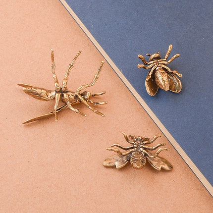 Solid Brass Simulation Insect Honeybee/Dragonfly Figurines Miniatures Tea Pet Funny Beetle Craft Desktop Ornament Home Decoratio solid-brass-simulation-insect-honeybee-dragonfly-figurines-miniatures-tea-pet-funny-beetle-craft-desktop-ornament-home-decoratio-1