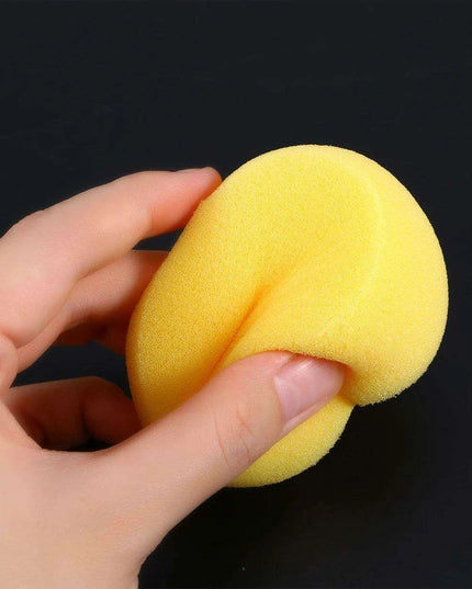 Golden Sunshine Creative Sponge Set - 12 Round Watercolor Tools for Artistic Expression