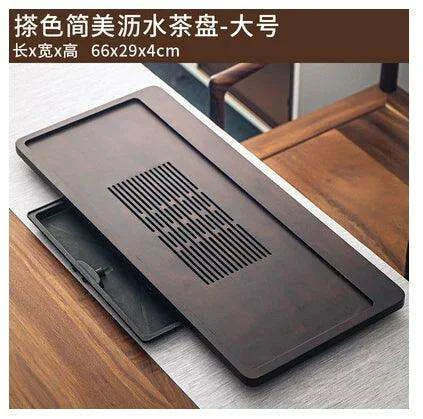 Elegant Wooden Tea Set with Nordic Coasters and Mess-Free Serving Design