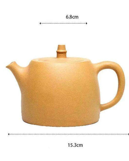 Elegant 460ML Yixing Zisha Clay Teapot with Gold Accents for Tea Enthusiasts