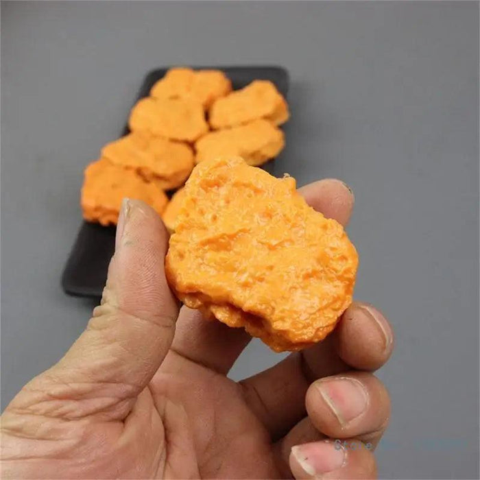 Set of 6 Realistic Artificial Fried Chicken Nuggets for Food Styling and Photography