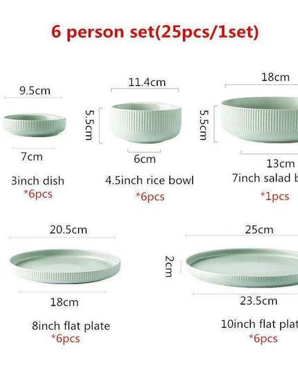 Contemporary Matte Nordic Ceramic Dining Set - Embrace Japanese Elegance for Every Occasion