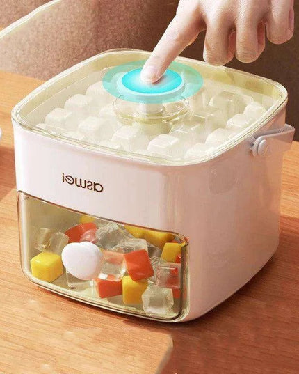 48-Cube Dual-Layer Ice Tray with Lid and Clips - Food-Grade Mold for Cocktails, Whiskey, and Desserts