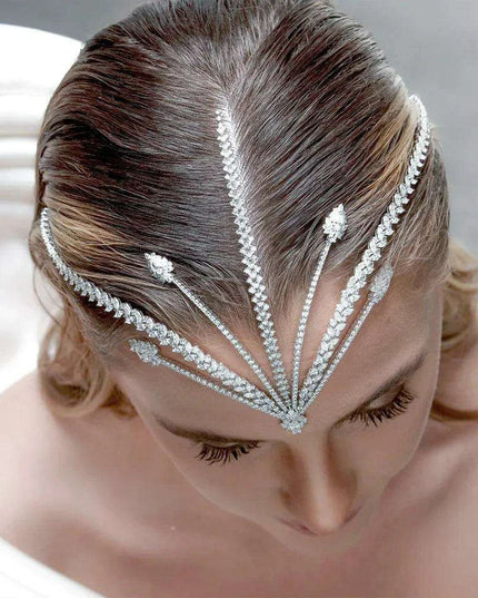 Luxe Zircon Bridal Tiara Crown with Intricate Crystal Design