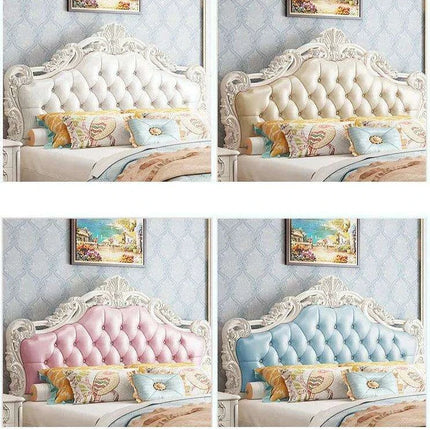 Regal Morocco Dream Leather Bed - European Opulence & Morocco Charm