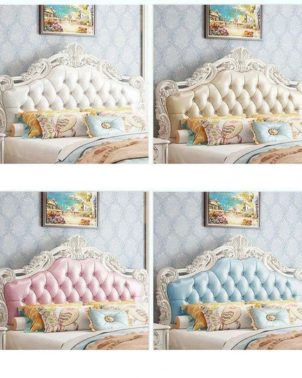 Regal Morocco Dream Leather Bed - European Opulence & Morocco Charm