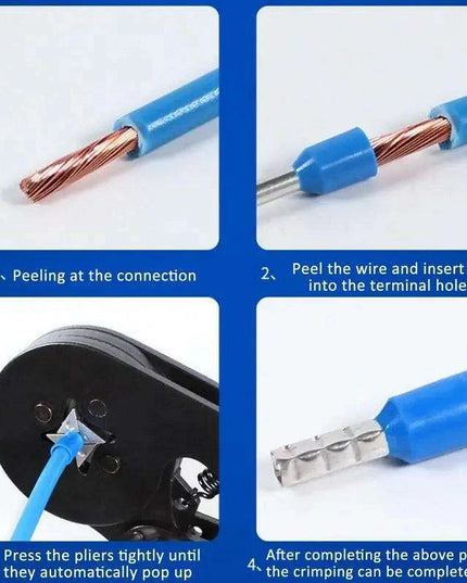 300-Piece Premium Copper Ferrule Connector Kit with Crimping Tool for Enhanced Electrical Connectivity