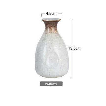 Refined Japanese Ceramic Sake Set for Elegant Beverage Serving