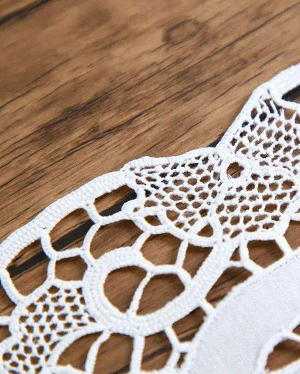 Timeless Handcrafted Cotton Lace Placemats - Vintage Elegance Set