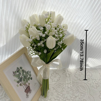Favor Wedding Store White Artificial Calla Lily Bouquet - Elegant Brid