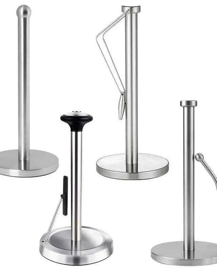 Sleek Stainless Steel Kitchen Roll Holder with Dual Mounting Options