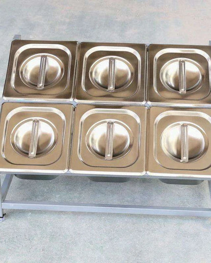 Milk Tea Shop Organizational Marvel: Multi-Grid Portion Basin Rack for Streamlined Efficiency